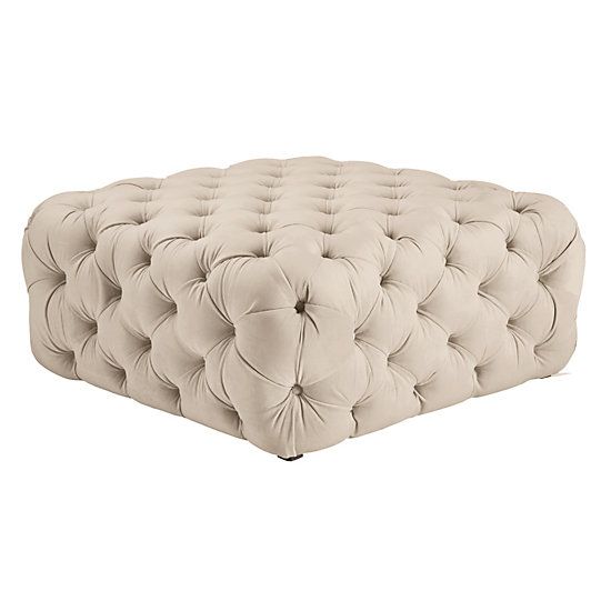 Большой пуф Jyles с каретной стяжкой