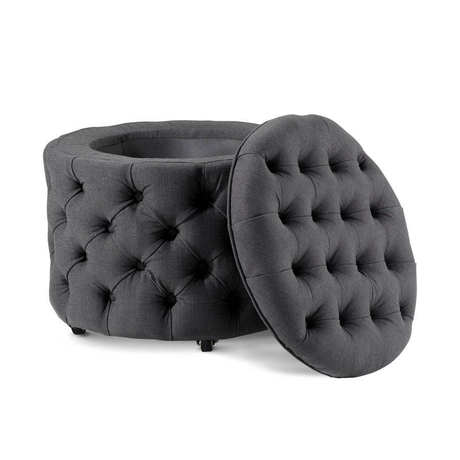 Пуф Emma с каретной стяжкой и ящиком