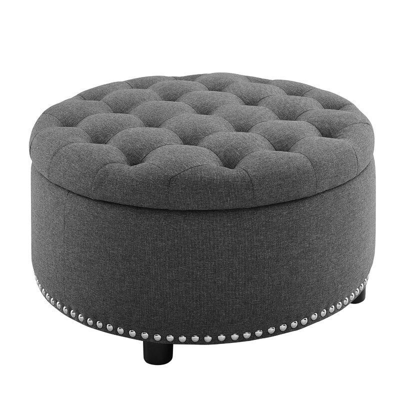 Большой пуф Tala с прострочкой (каретная стяжка) и ящиком