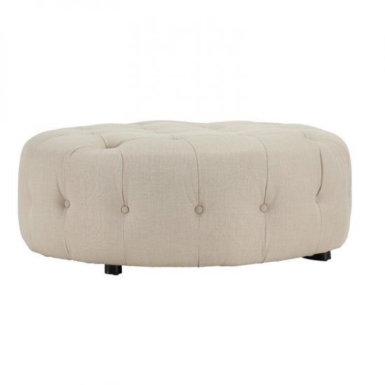 Большой круглый пуф Jill с каретной стяжкой