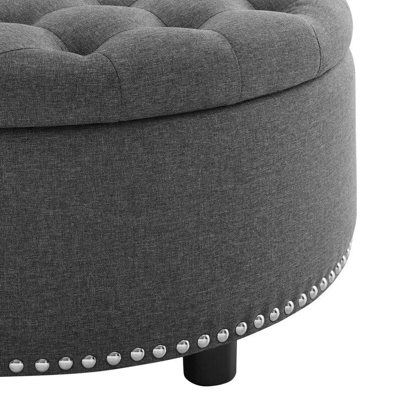 Большой пуф Tala с прострочкой (каретная стяжка) и ящиком